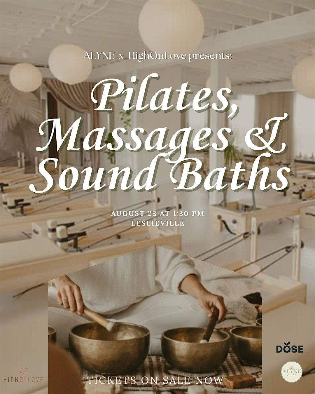 Pilates, Massages, Sound Baths!