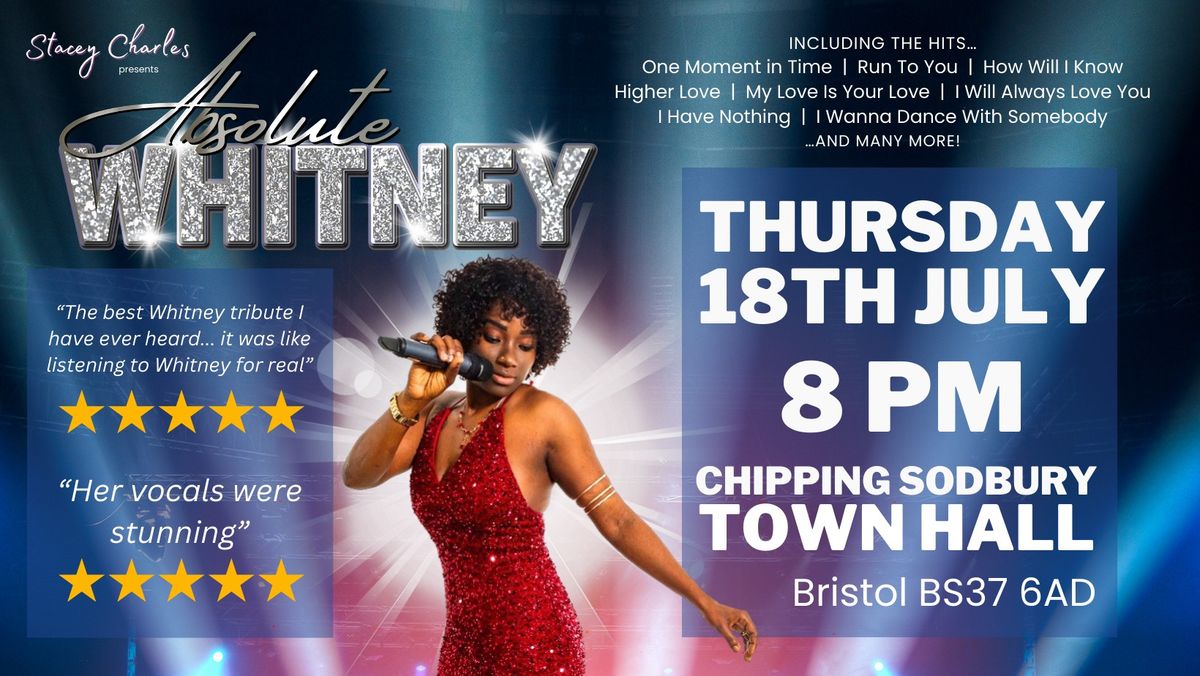 Absolute WHITNEY - Whitney Houston tribute at Chipping Sodbury Town Hall (Bristol, UK)