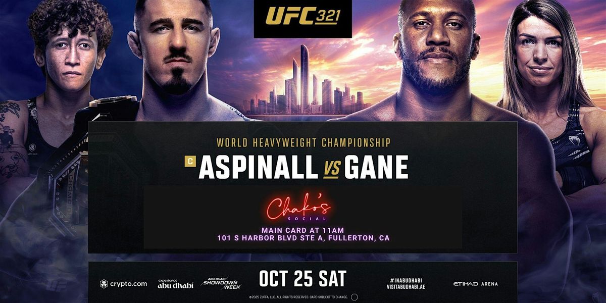 UFC 321: Aspinall vs. Gane Watch Party at the #1 OC Sports Venue