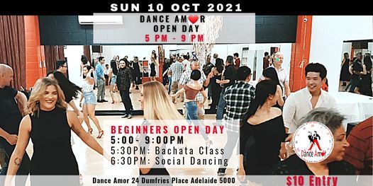 Bachata Class & Social Dancing - Dance Amor Open Day Sun 10 Oct 5 PM