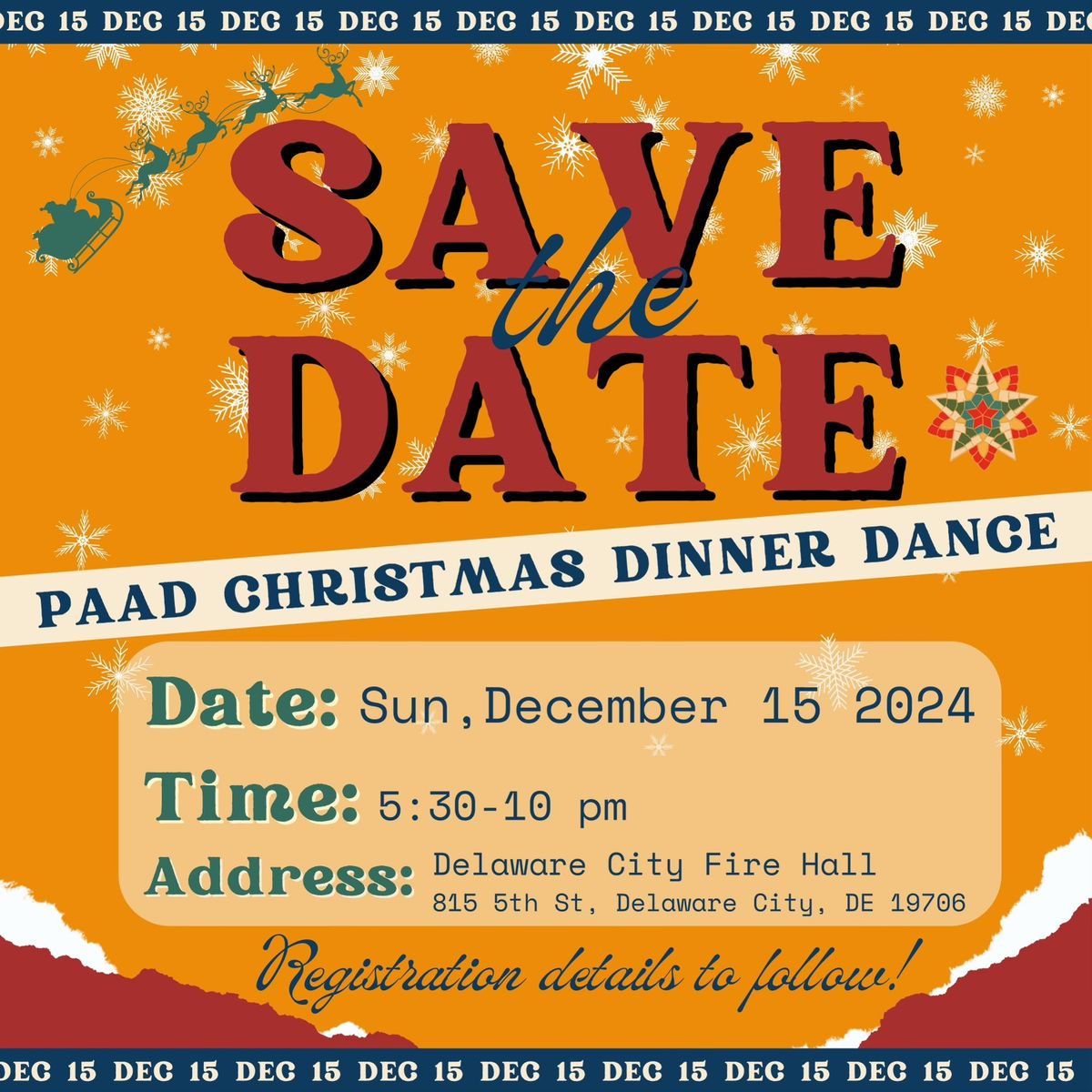 2024 PAAD Christmas Dinner Dance-TICKETS ON SALE!