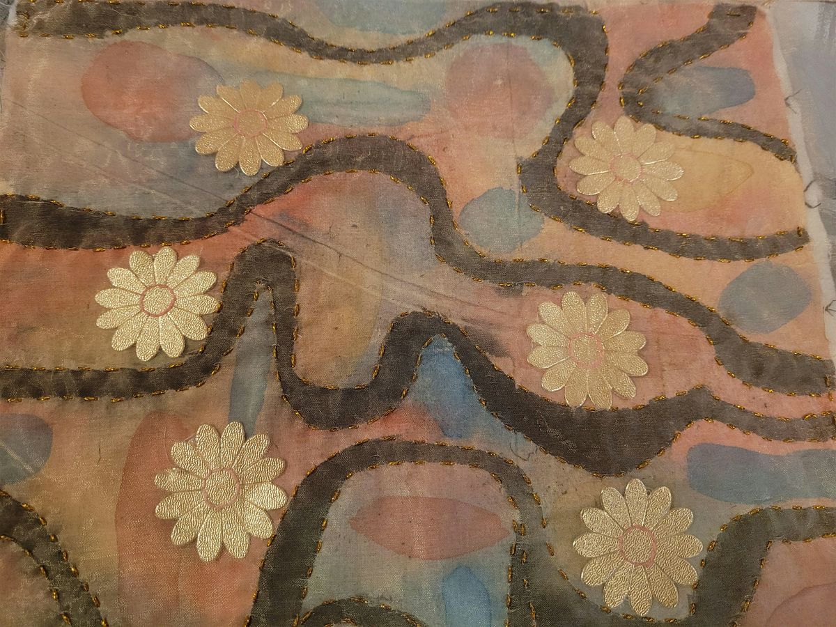 Layla's craft morning: Layered hand quilting with organza