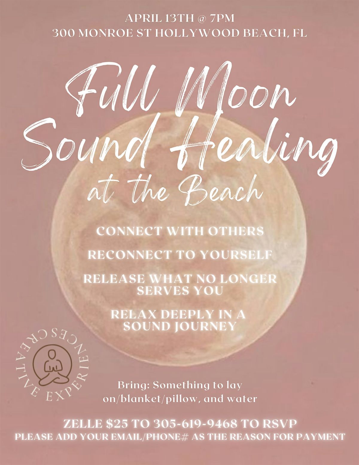 Full Moon Sound Healing at the beach