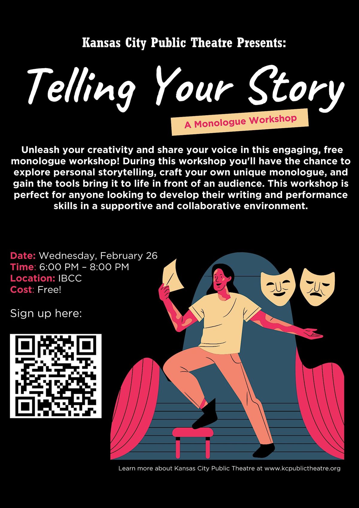 TELL YOUR STORY! Monologue Workshop with Kansas City Public Theater.