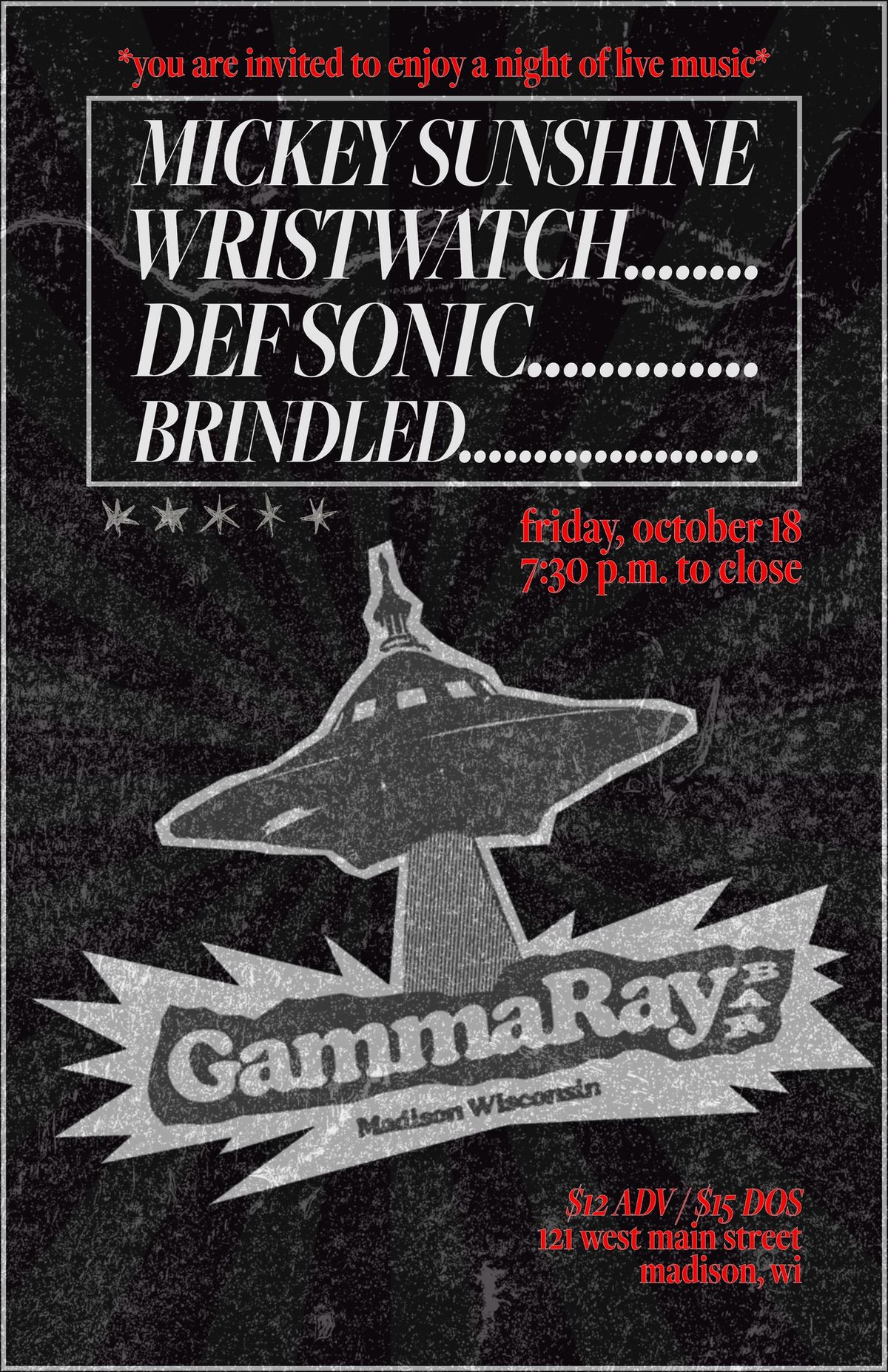 Mickey Sunshine, Wristwatch, Def Sonic, Brindled at Gamma Ray!