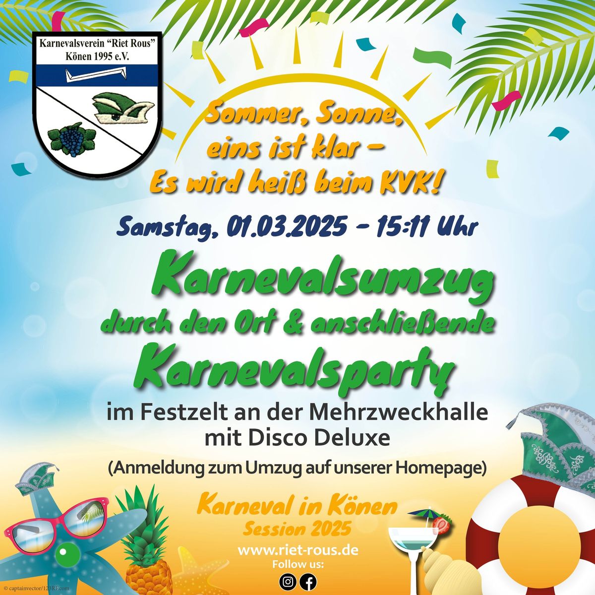 Karnevalsumzug & Party im Festzelt