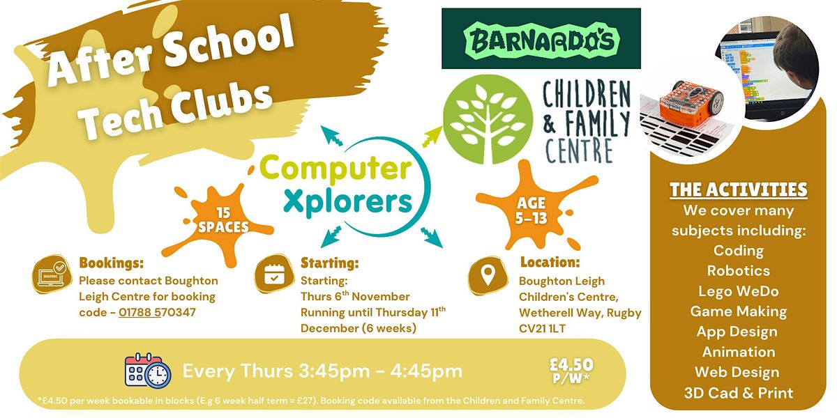 Tech Club  After School Club @ Boughton Leigh CFC