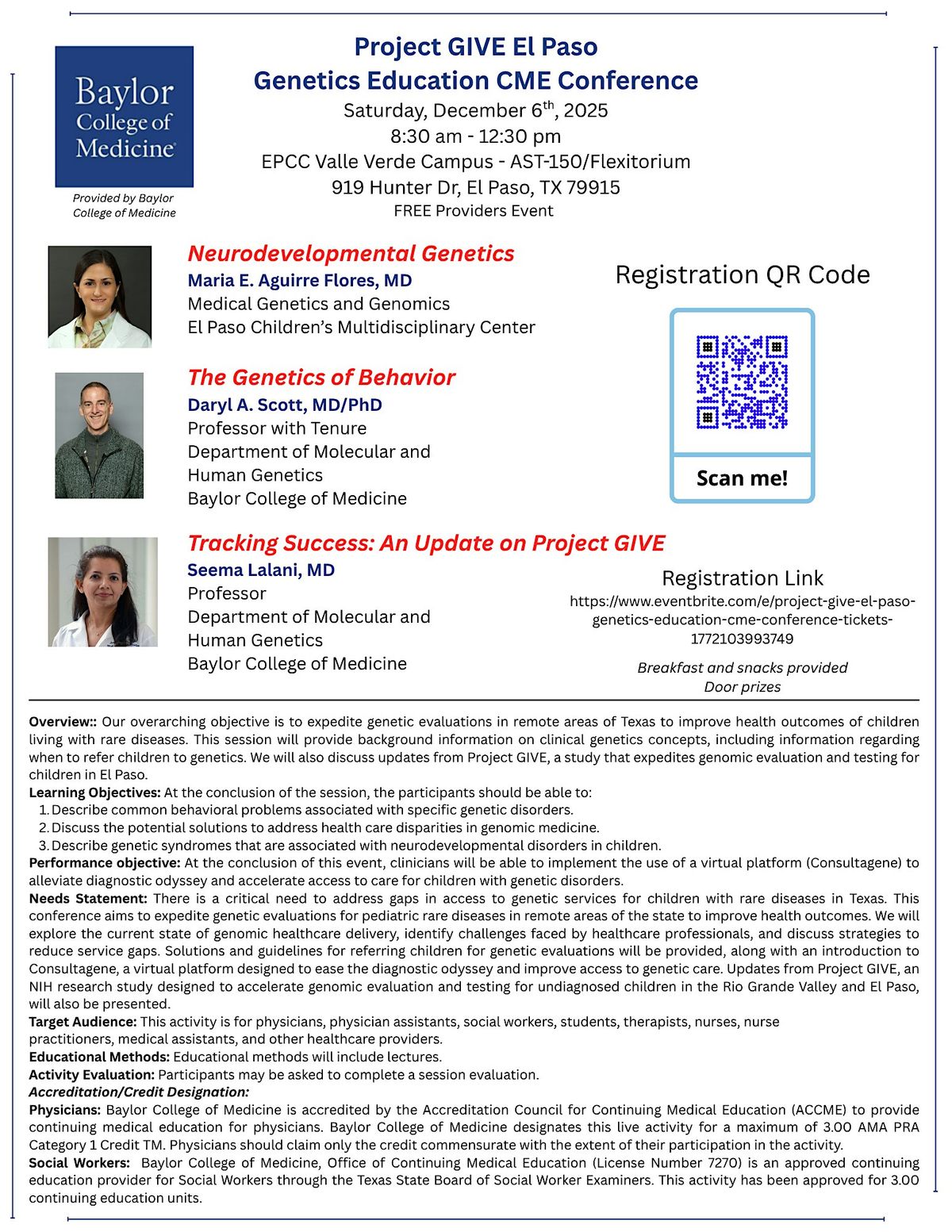 Project GIVE El Paso Genetics Education CME Conference