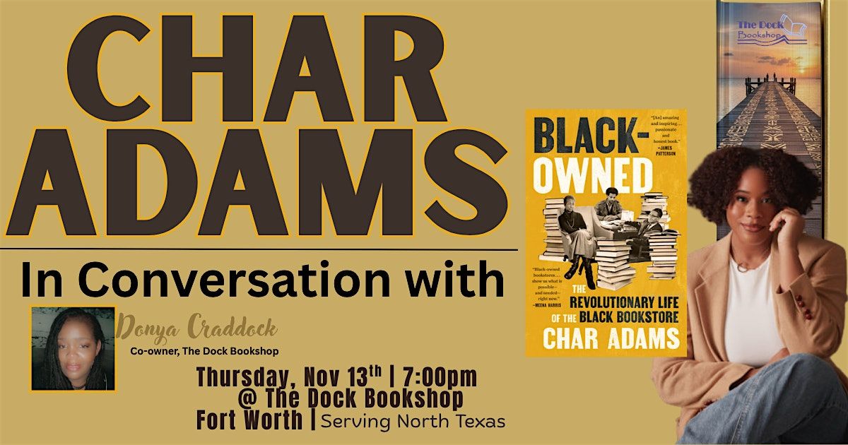 Conversation and Book Signing with Char Adams