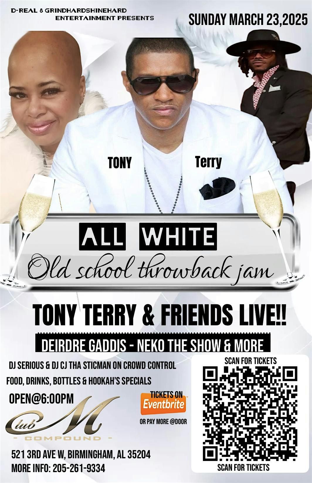 Tony Terry & Friends live ALL WHITE old school throwback jam