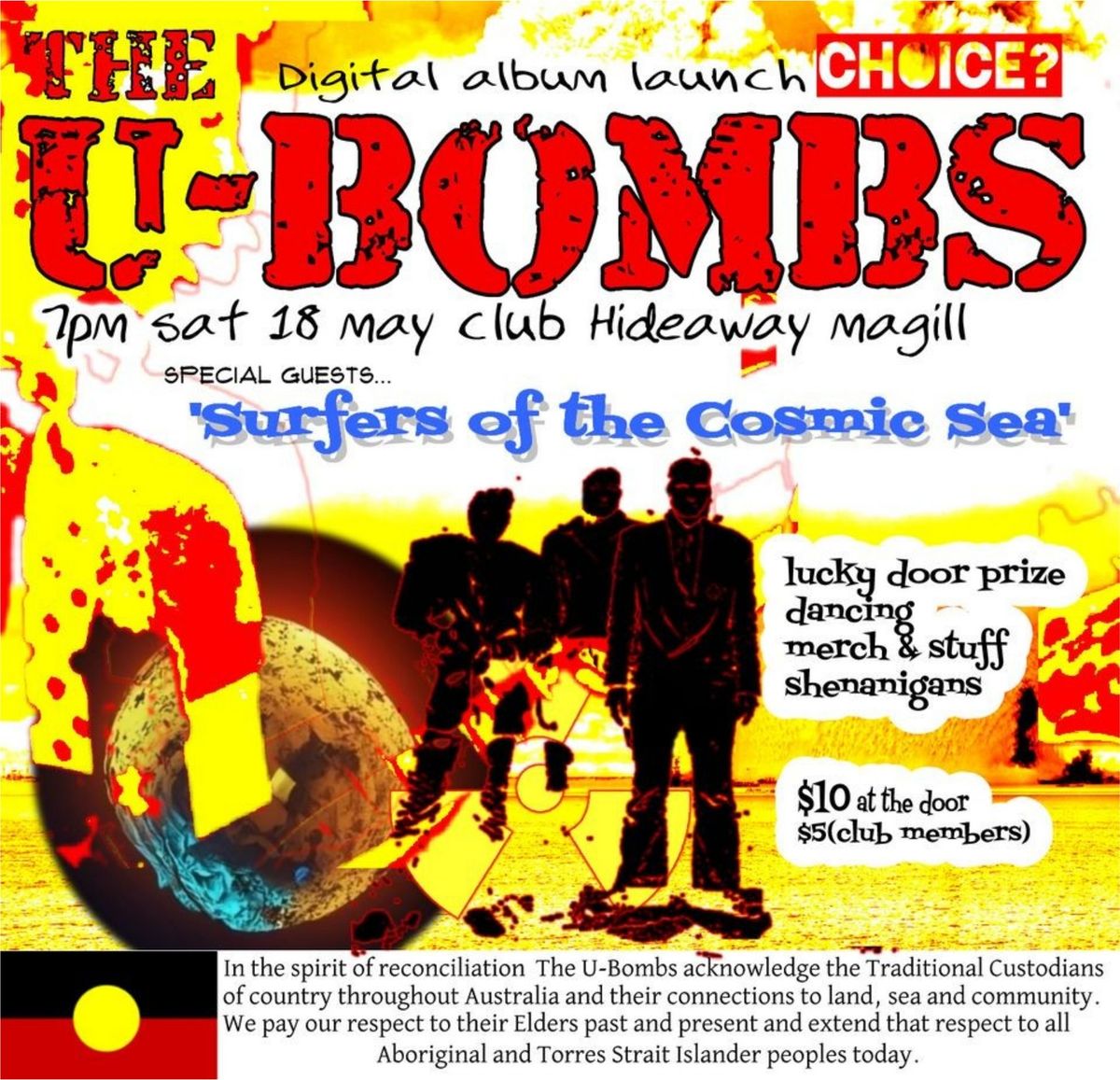 The U-Bombs Digital Album Launch "Choice?" Saturday 18 MAY CLUBHideaway