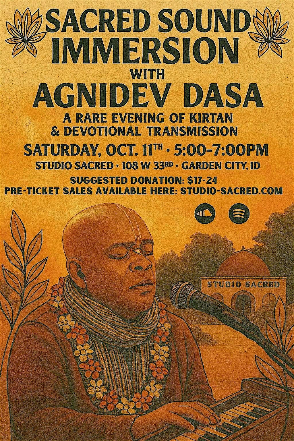 Sacred Sound Immersion with Agnidev Dasa An Evening of Kirtan and Devotion