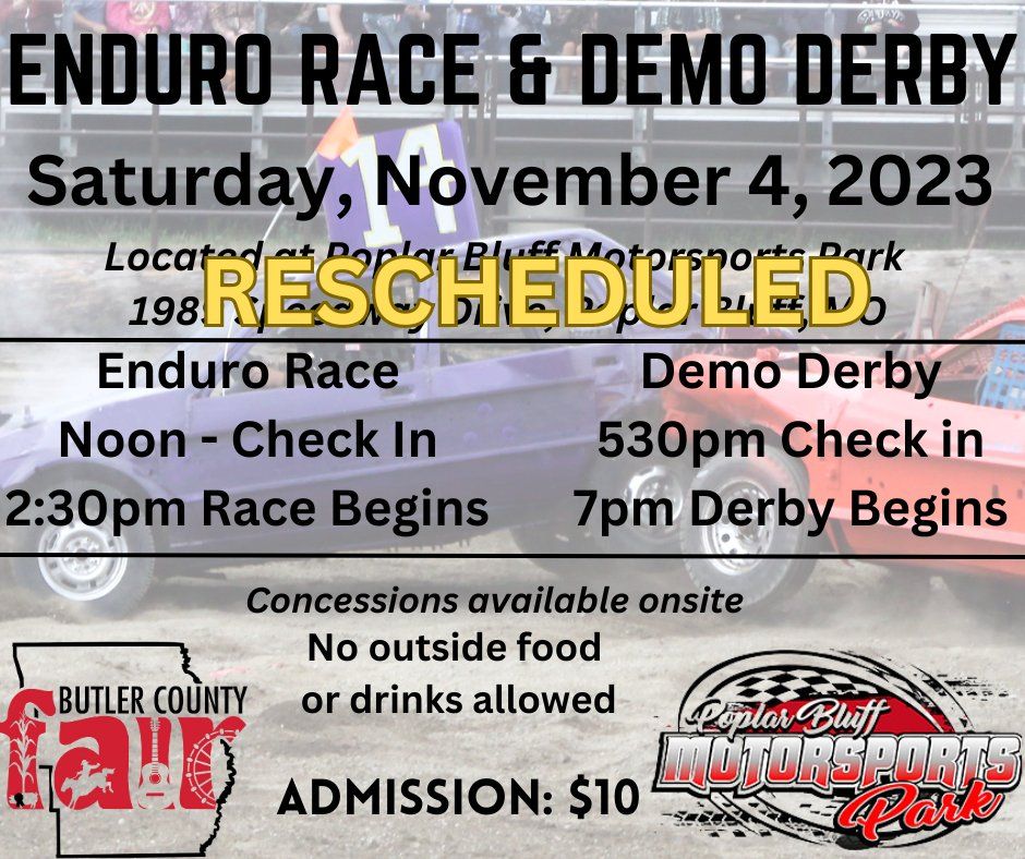 2023 Butler County Fair Enduro Race and Demolition Derby, Poplar Bluff