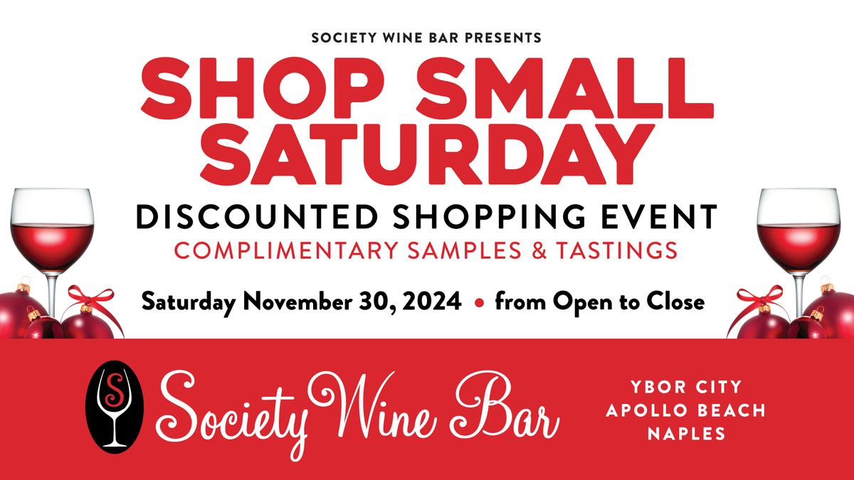 Shop Small Saturday - Discounted Shopping Event!