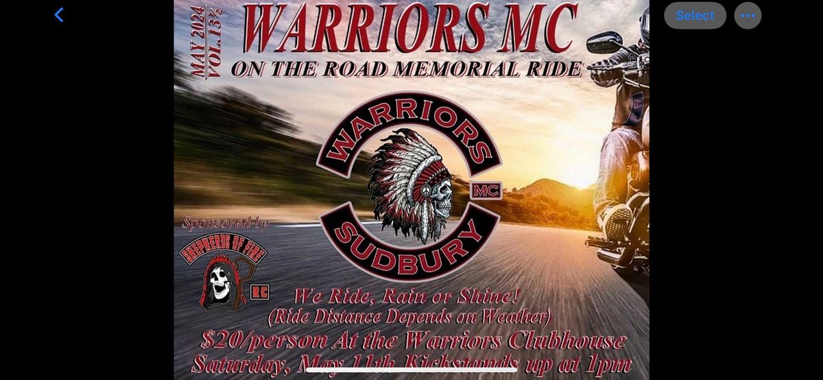 Warriors MC and Shepherds of Fire RC on the road ride! 