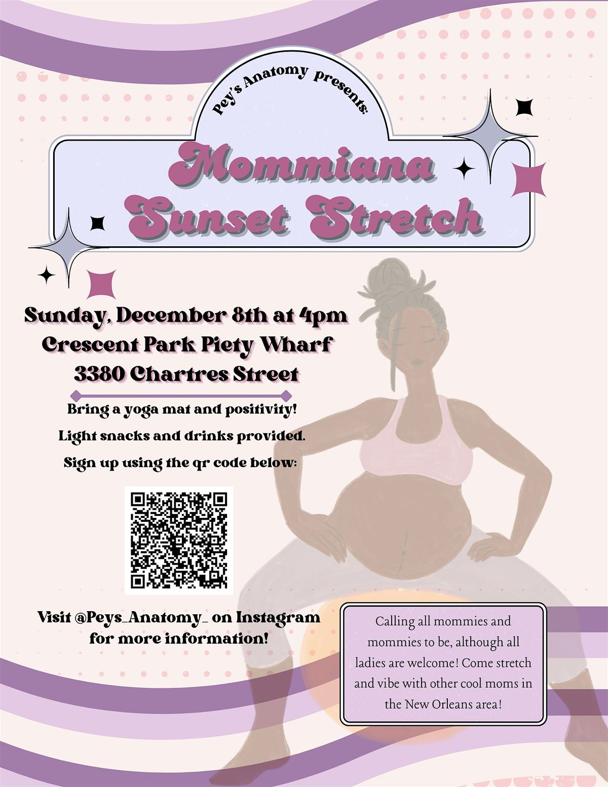 Mommiana Sunset Stretch Class December 8th