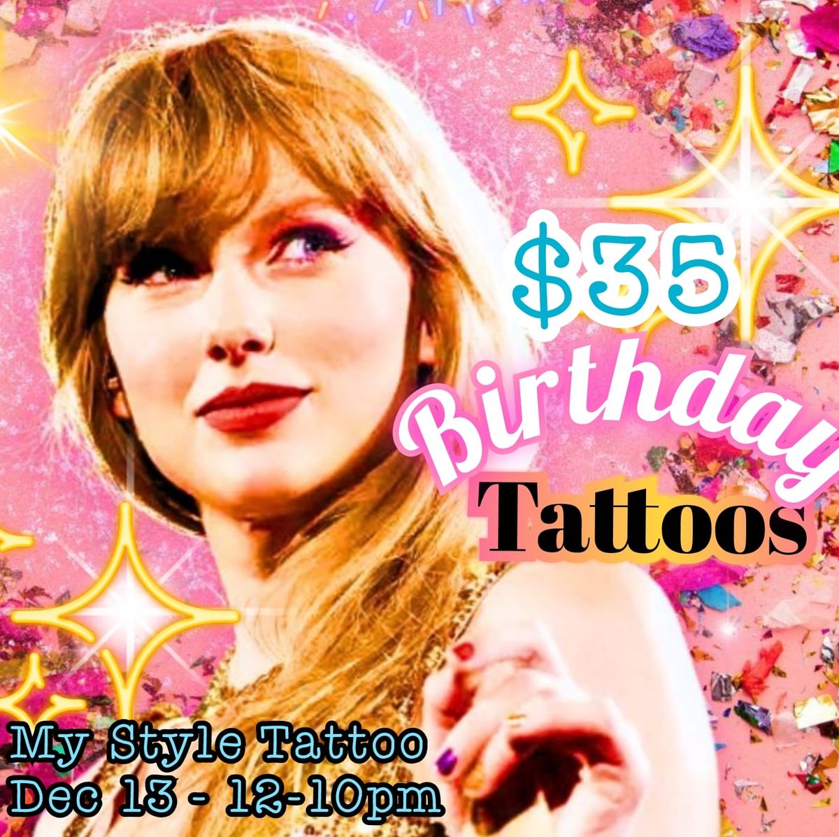 Taylor Swift Tattoo Par-TAY!