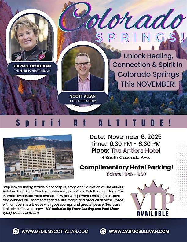 Spirit at Altitude-Evidential Mediumship Platform Show