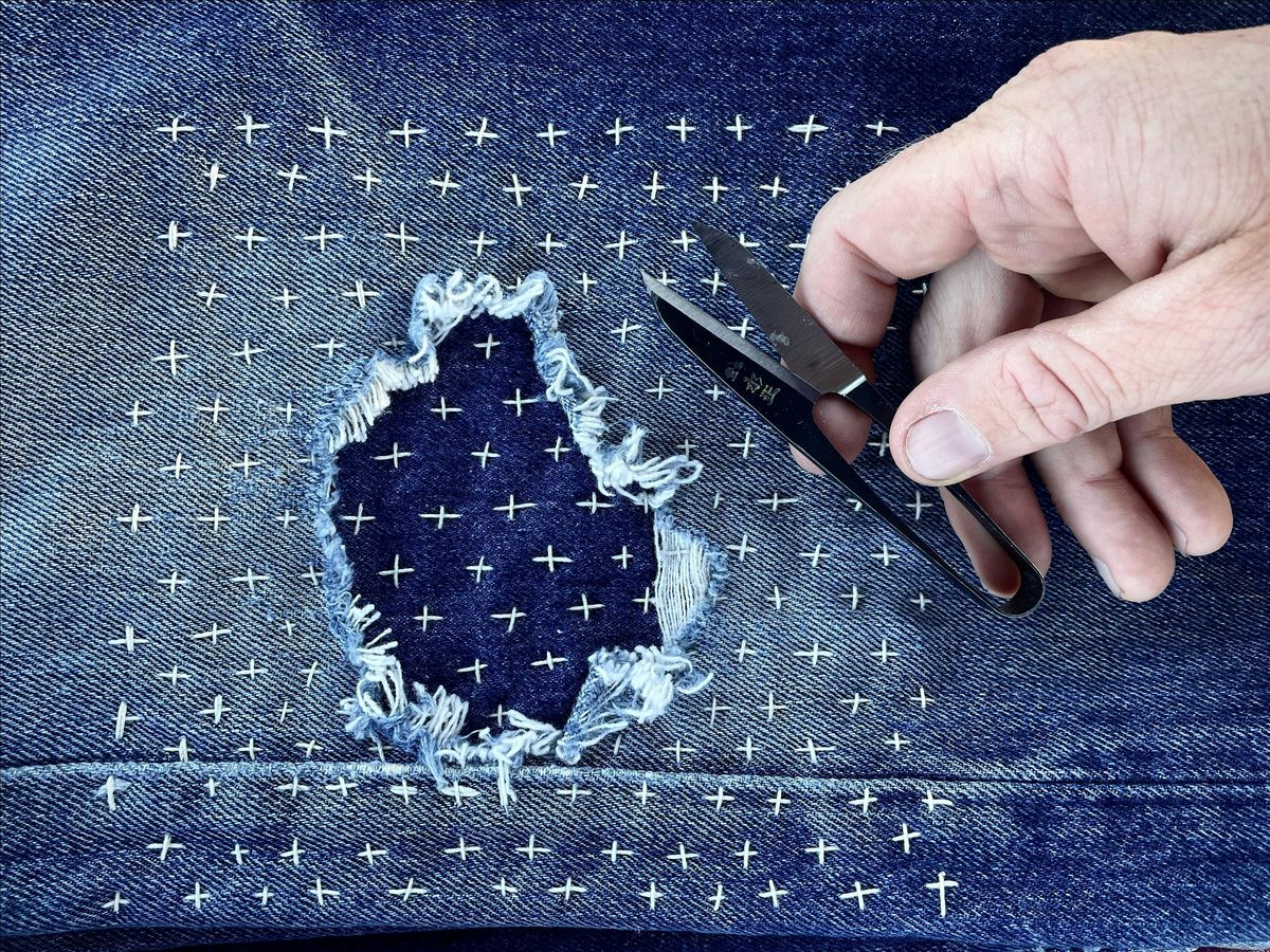 Sashiko Mending With Cirrus