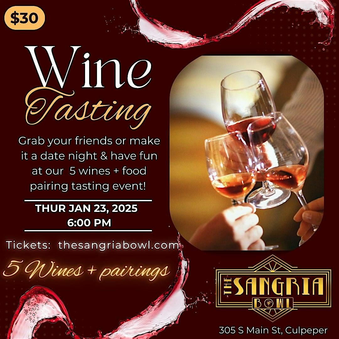 Wine Tasting + Food Pairing