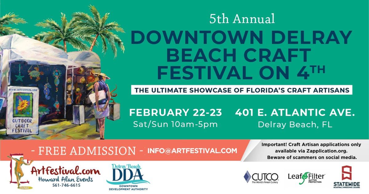 5th Annual Downtown Delray Beach Craft Festival on 4th