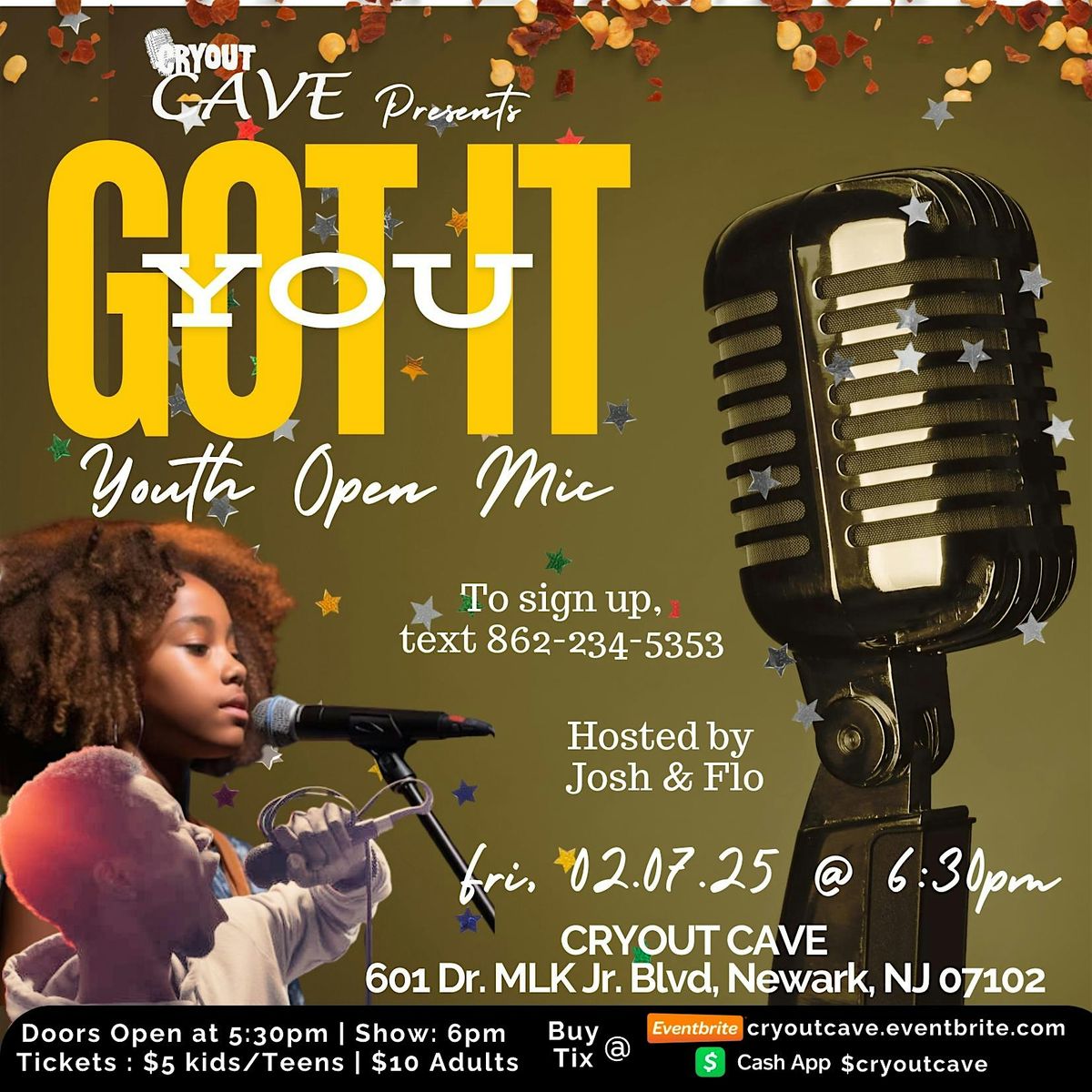 "YOU GOT IT" Youth Open Mic Night