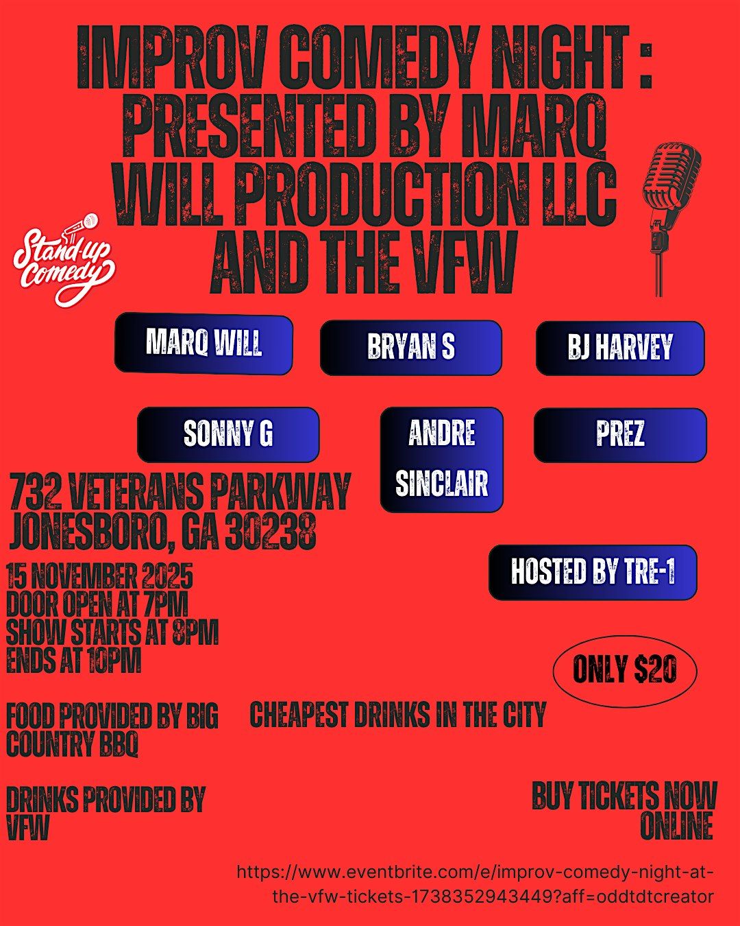 IMPROV COMEDY NIGHT AT THE VFW