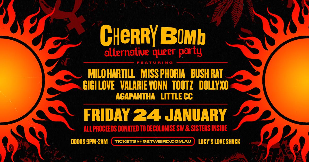 Cherry Bomb: Alternative Queer Party \u2727 Fri 24 Jan