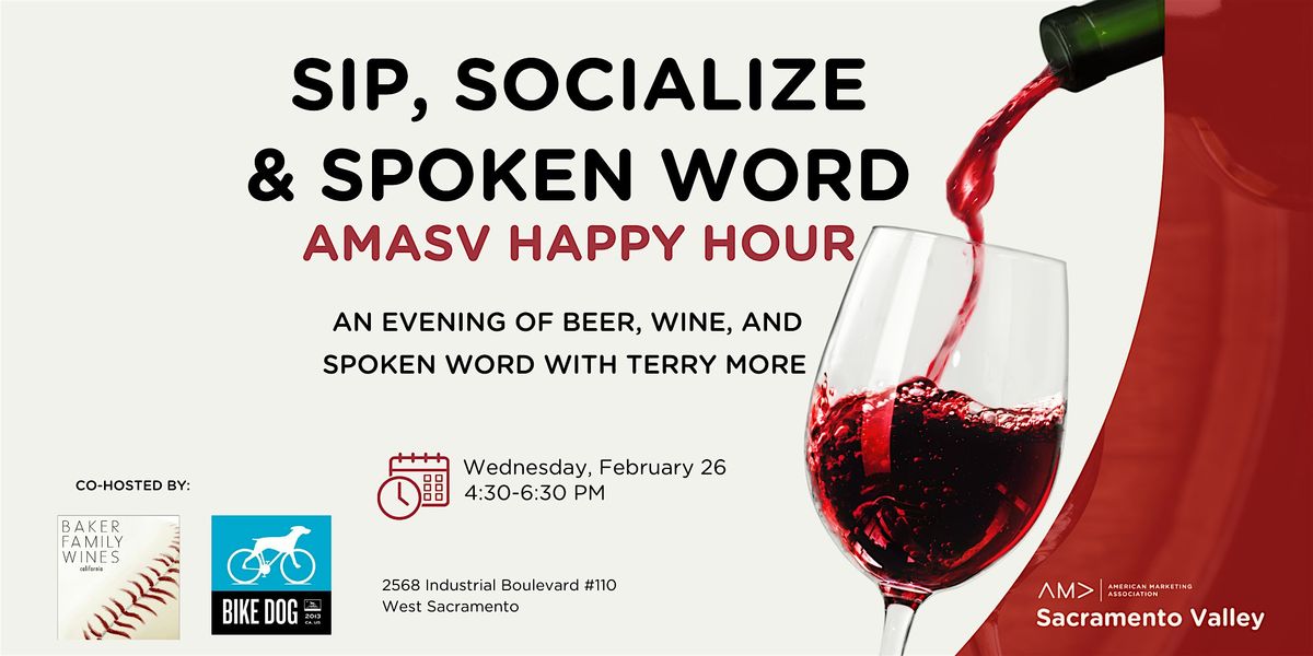 Happy Hour with Baker Family Wines, Bike Dog Brewing Co. and AMASV