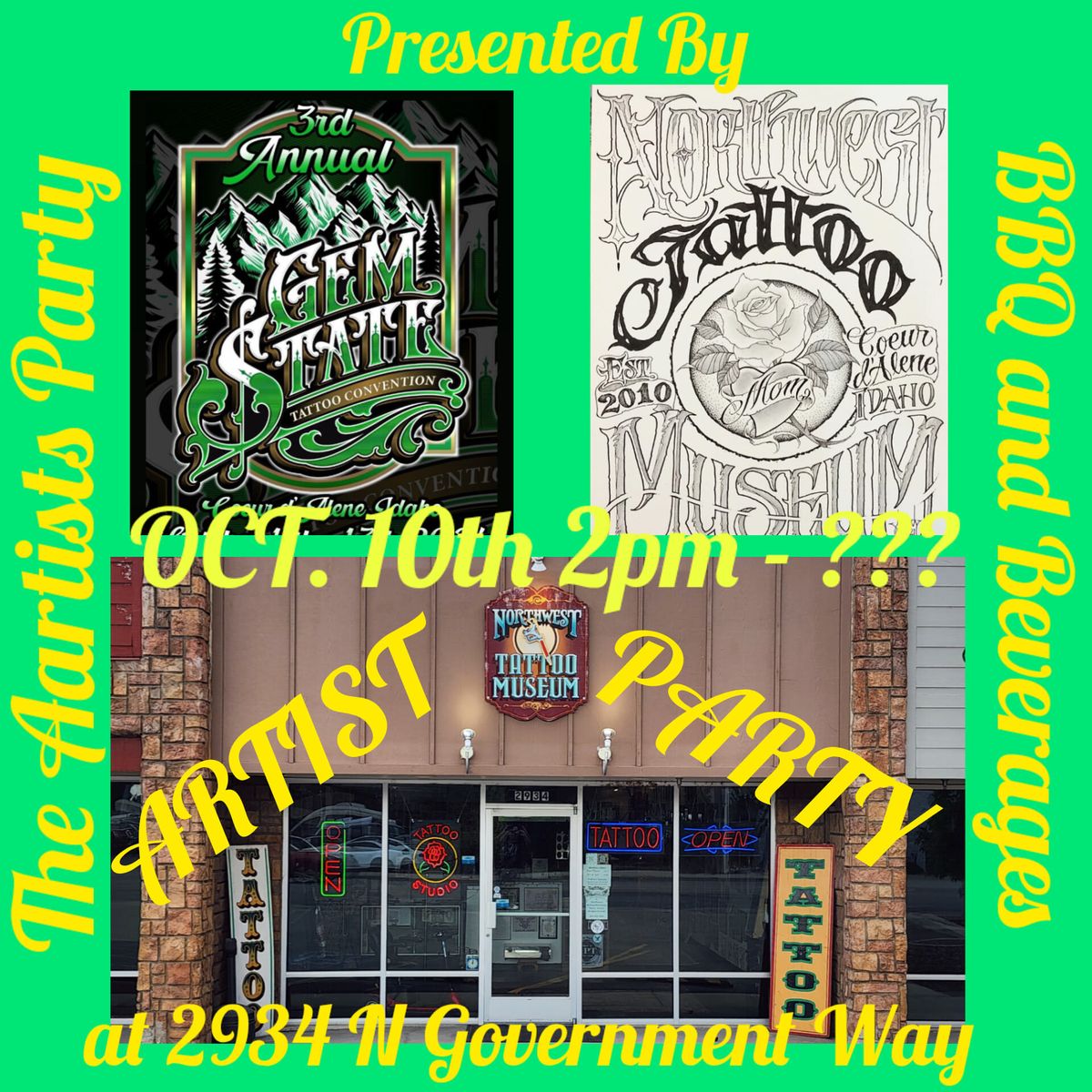 3rd Annual Artists Meet and Greet BBQ and Party for the Gem State Tattoo Convention