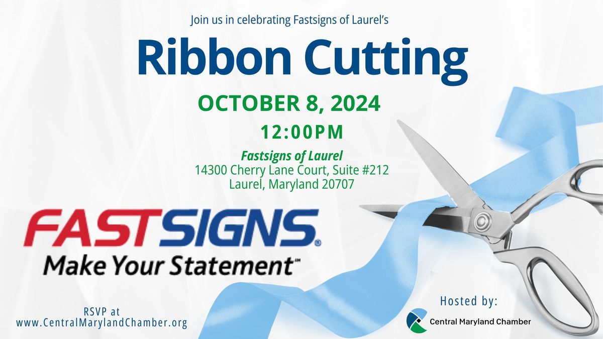 Ribbon Cutting - Fastsigns of Laurel