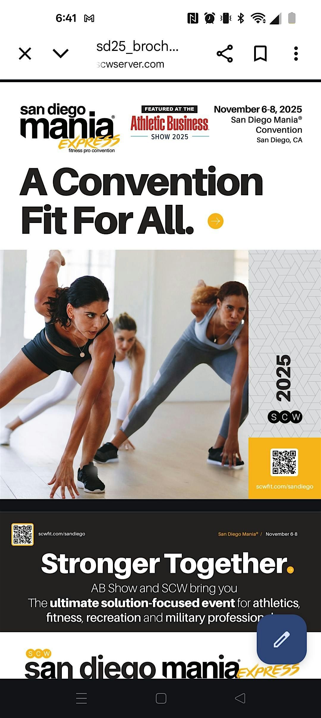 Fitness Festival at SCW San Diego.