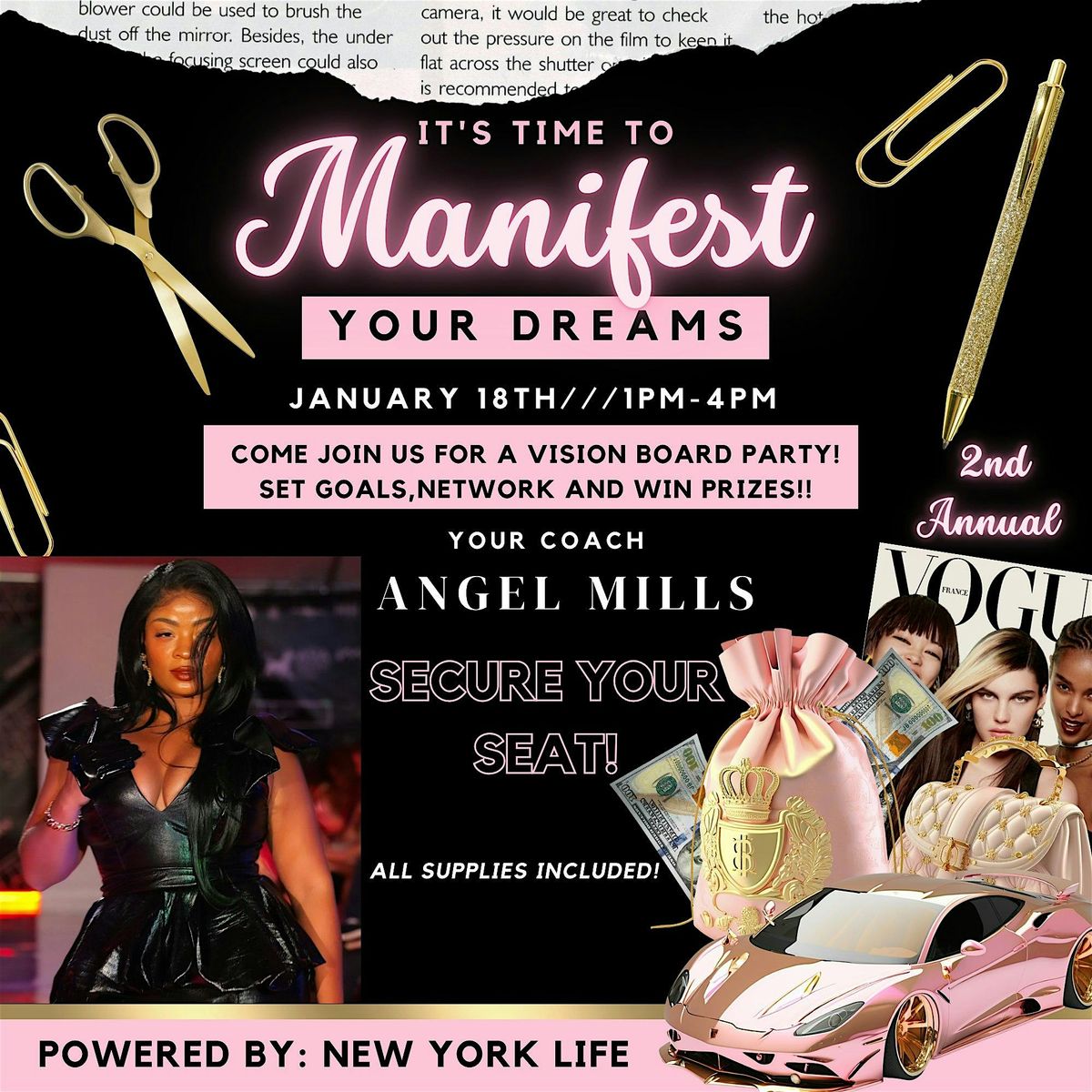 2nd annual \u201cManifest Your Dreams\u201d vision board Party