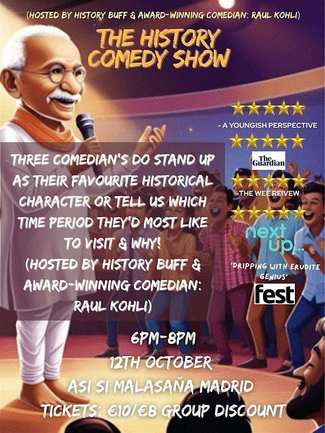 The History Comedy Show, Live in Madrid, at Asi Si Malasa\u00f1a