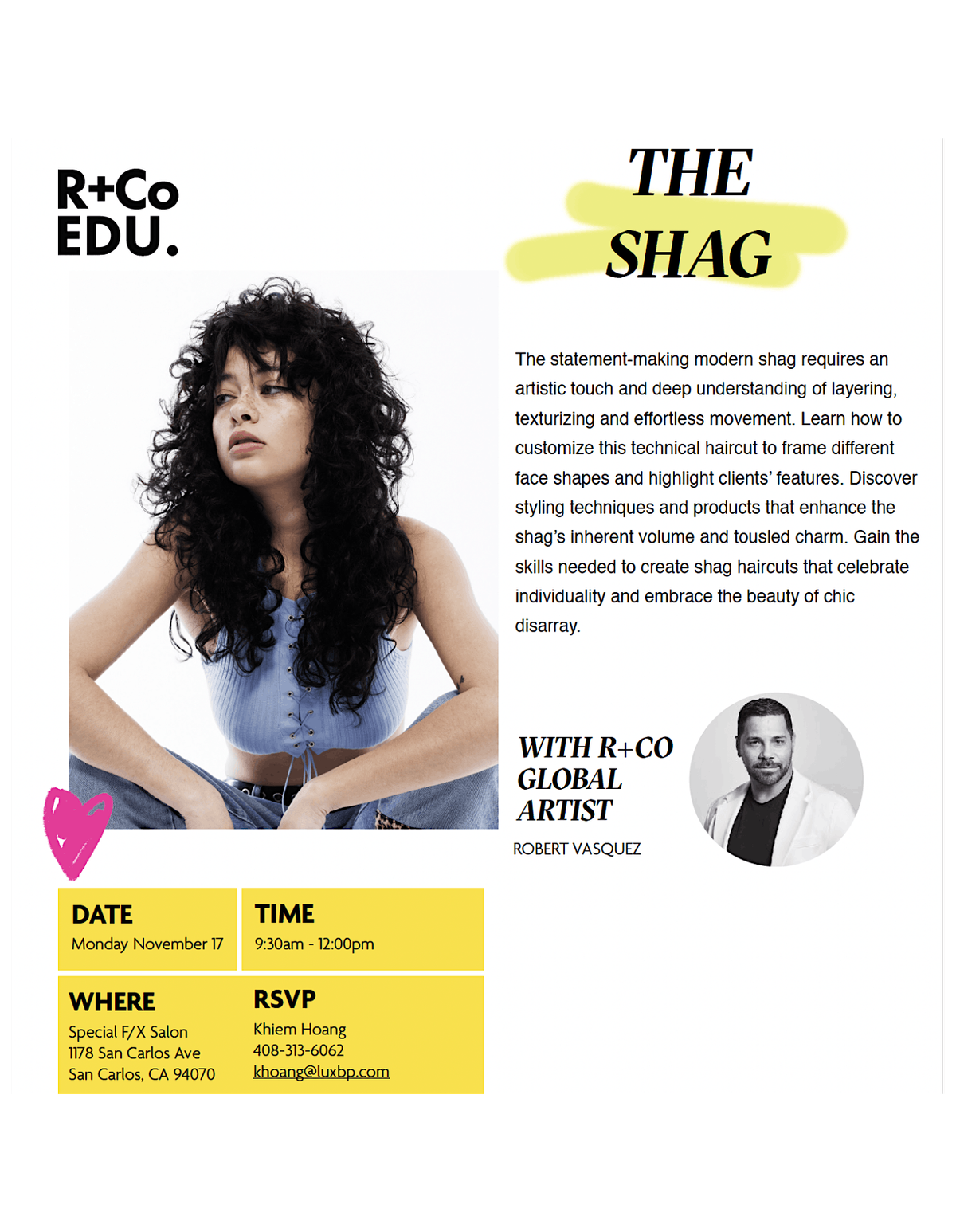 The Shag Haircut Demo Class by R+Co EDU | Monday 11\/17\/25 at 9:30AM