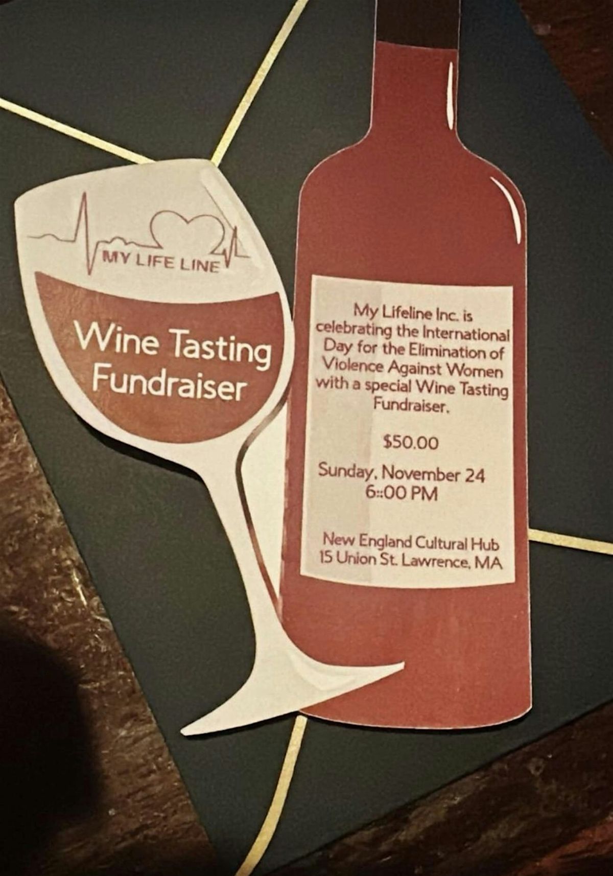 My Lifeline Inc. Wine Tasting Fundraiser