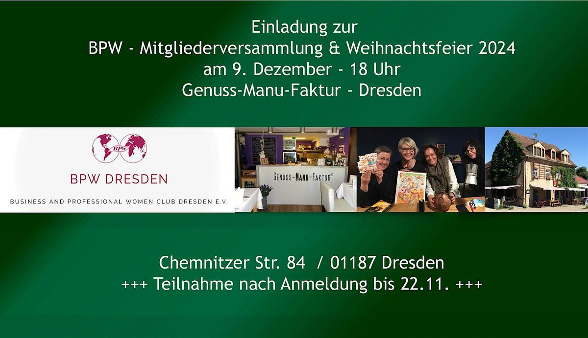 BPW Dresden  Clubabend & Weihnachtsessen