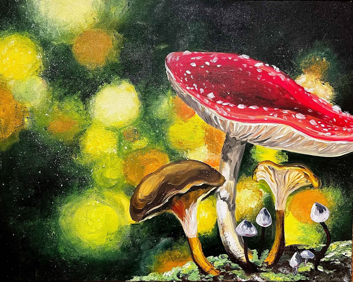 SIP AND CREATE: PAINT BEAUTIFUL MUSHROOMS