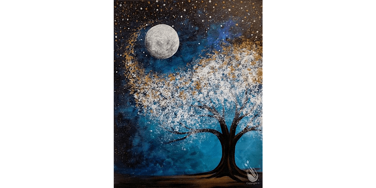 The Glow of the Stars Over the Forest - Paint and Sip in Houston | Classpop!\u2122