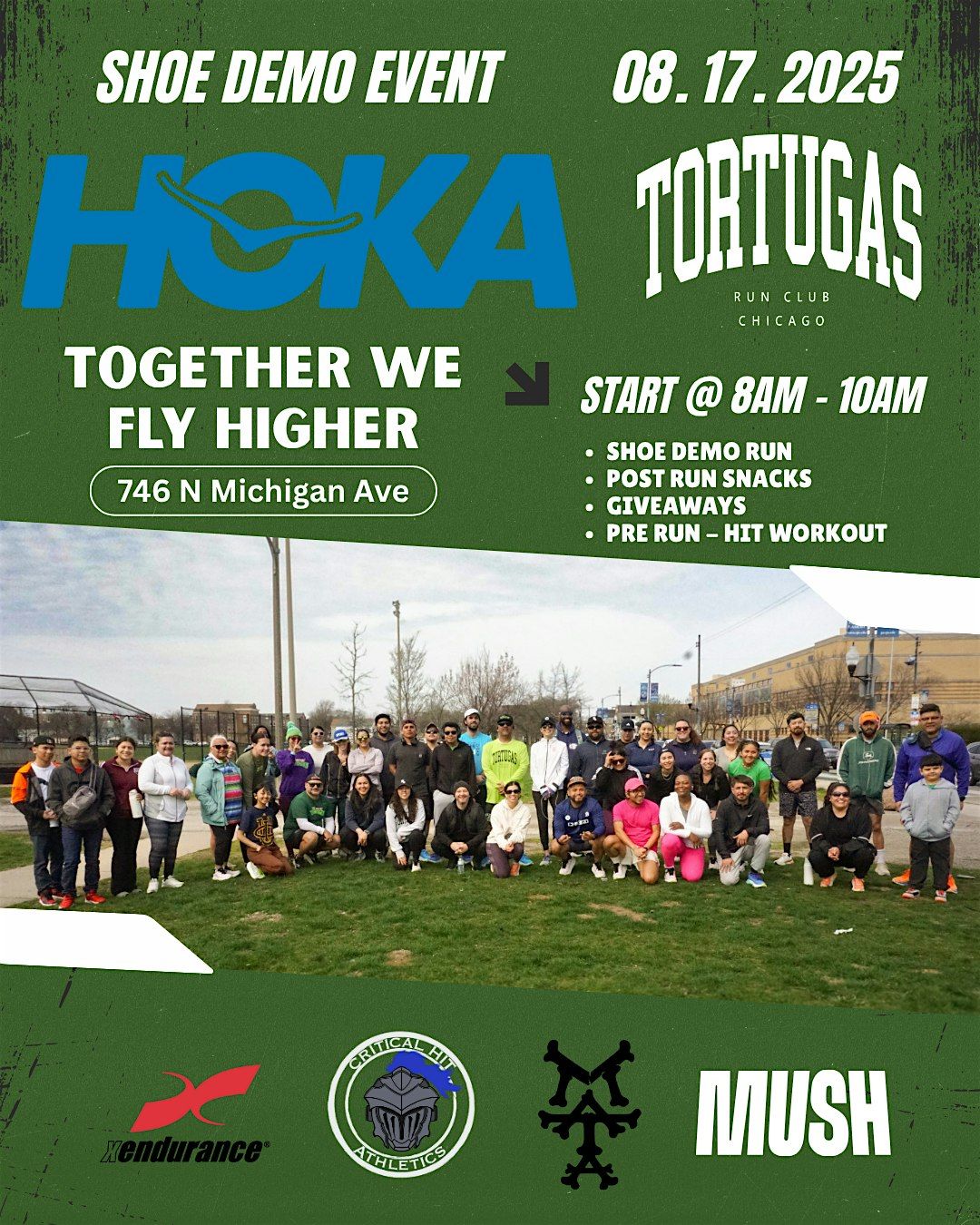HOKA Chicago X Tortugas run Club Shoe Demo