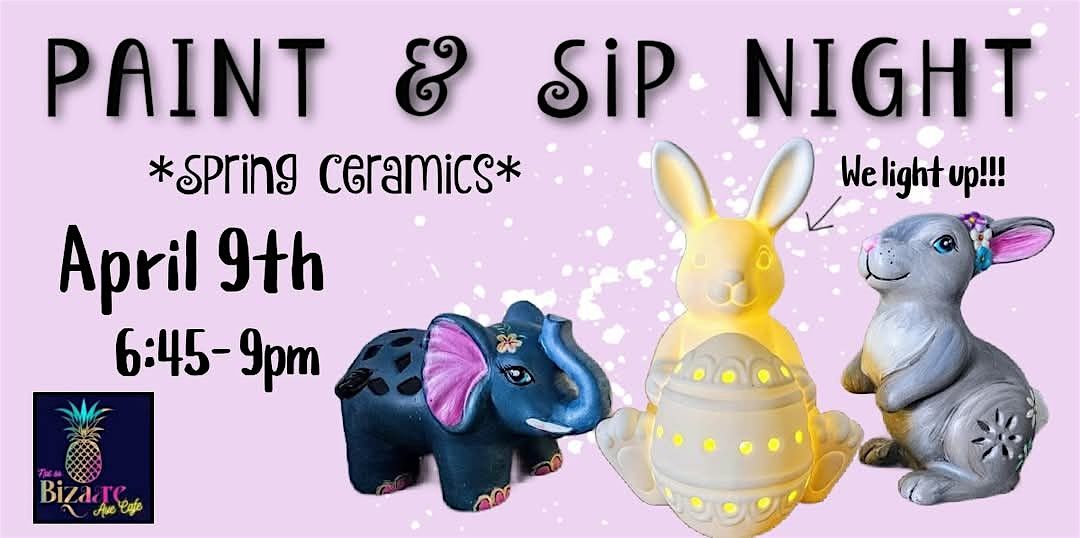 Light Up Spring Ceramics Paint Night