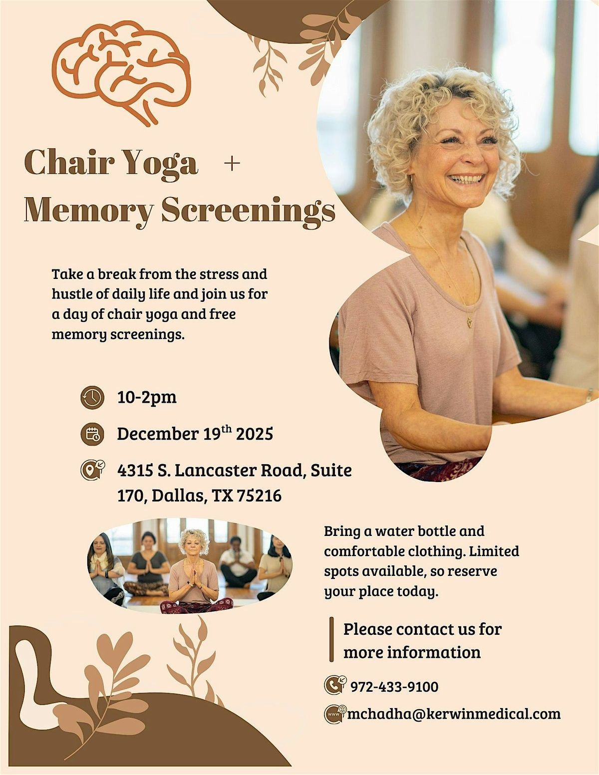 Chair Yoga for Seniors + Memory Screenings