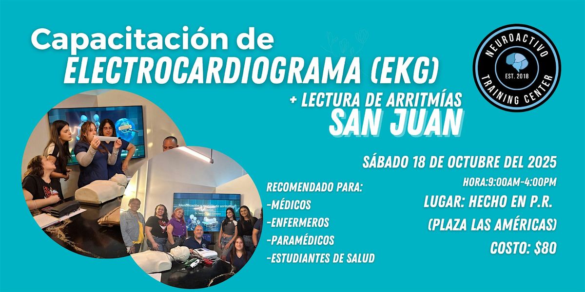 Capacitaci\u00f3n en EKG (electrocardiograma) + Lectura de Arritmias