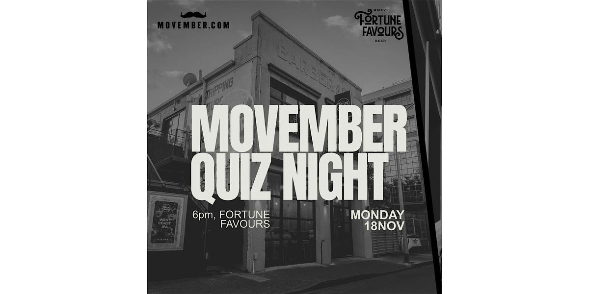 Movember Fundraiser Quiz Night