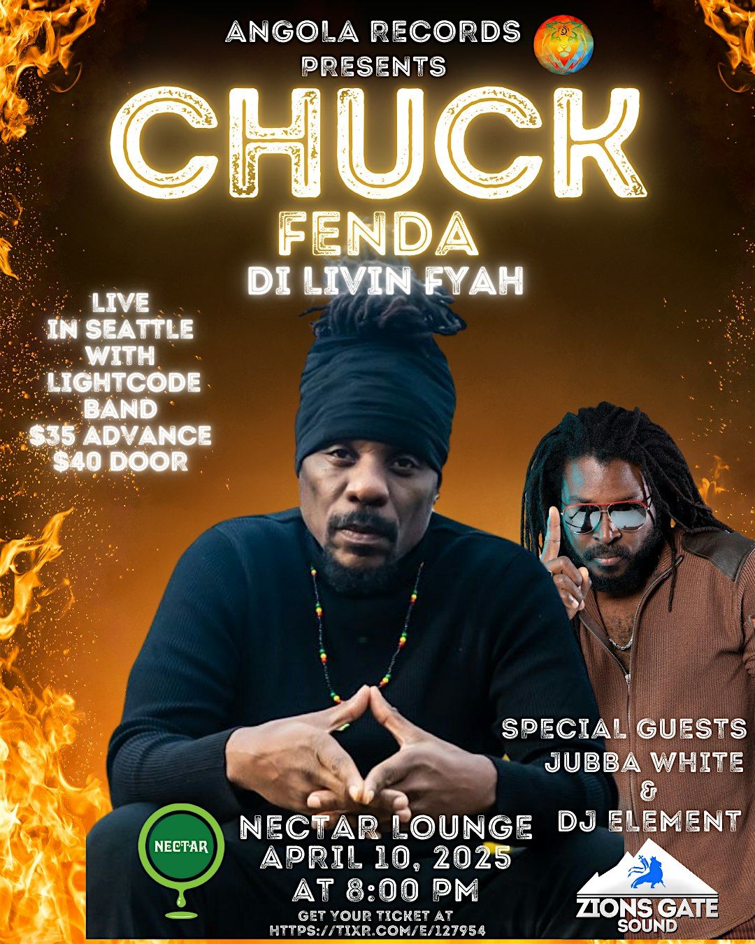 Chuck Fenda the \u201cLivin Fyah\u201dlive in Seattle