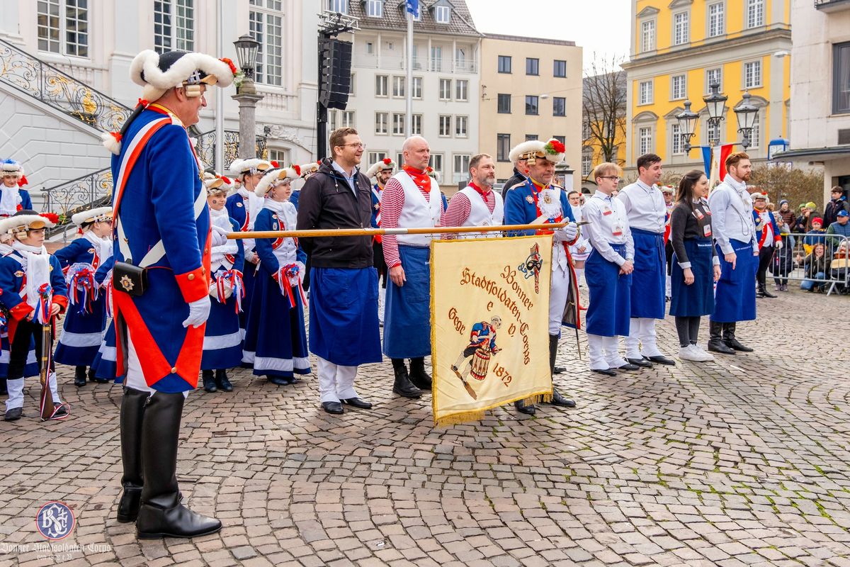 Vereidigung der Rekruten des Bonner Stadtsoldaten-Corps