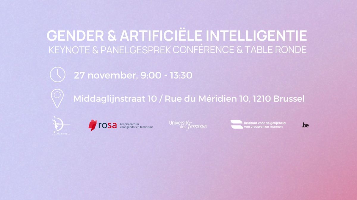 Gender & AI: keynote & panelgesprek \/ conf\u00e9rence & table ronde