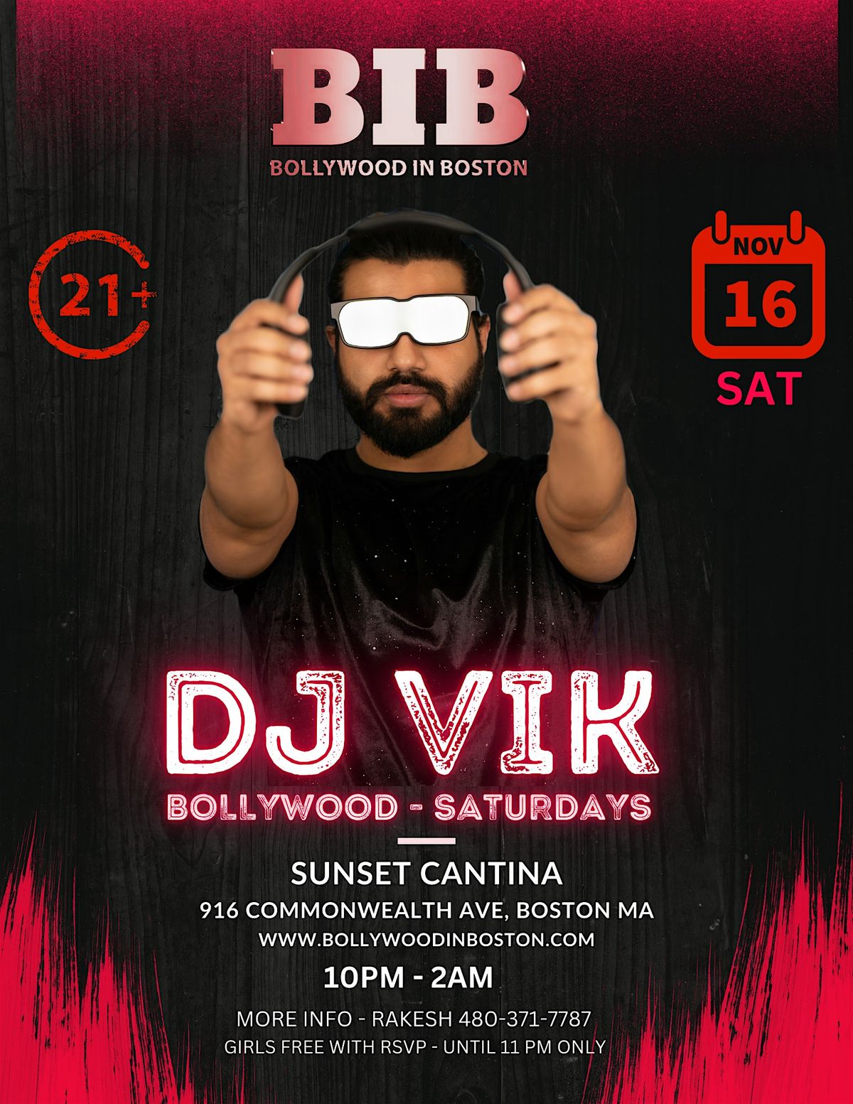 BOLLYWOOD SATURDAYS - GIRLS FREE with RSVP ONLY UNTIL 11PM - DJ VIK