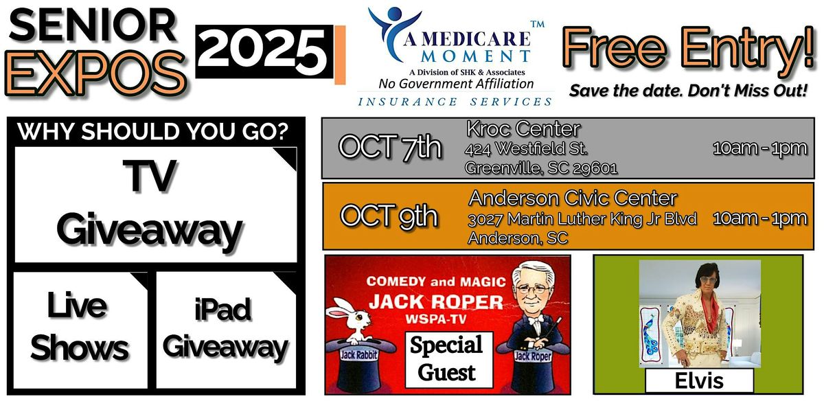 Greenville  Senior Expo (Free Event) 65" TV Giveaway