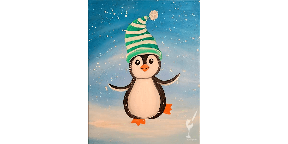 Snow Dancer Penguin Pal - Family Fun - Paint and Sip in Houston | Classpop!\u2122